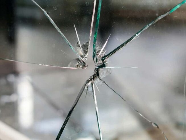 picture of a shattered glass window